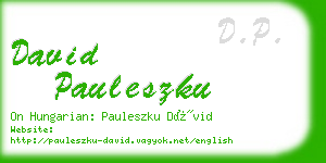 david pauleszku business card